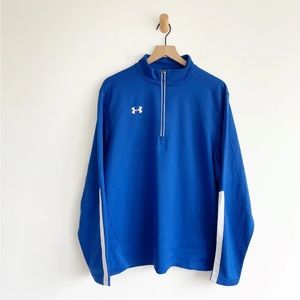 Under Armour Men's Pullover Sweater MC Qualifier 1/4 Zip Loose Fit Blue Size XL